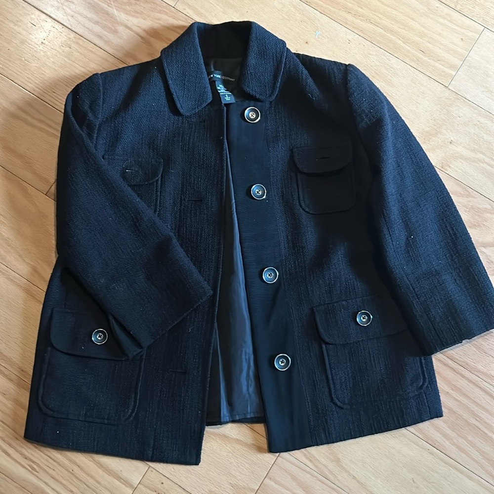 3 quarter sleeve tweed jacket, small